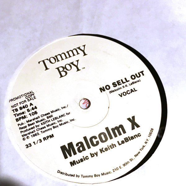 Malcolm X : No Sell Out (12", Promo)