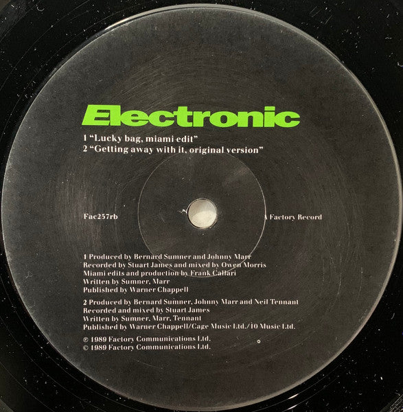 Electronic : Getting Away With It… Electromix (12", Single)
