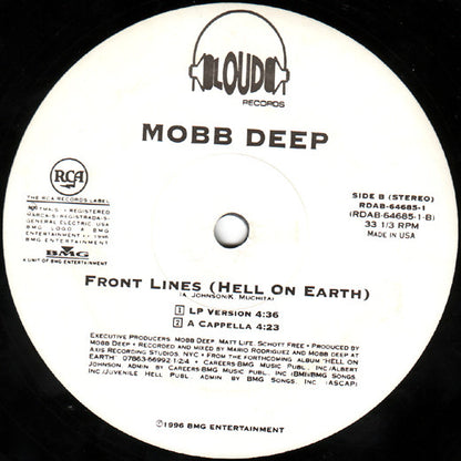 Mobb Deep : Front Lines (Hell On Earth) (12", Promo)