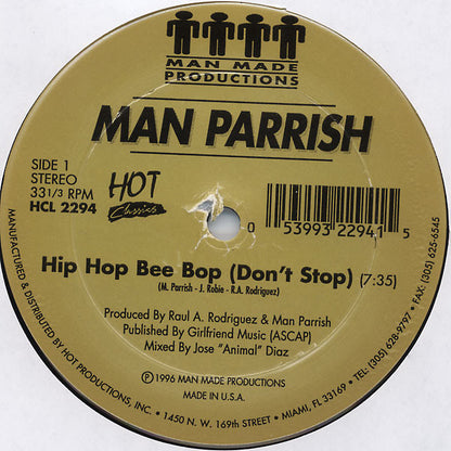 Man Parrish : Hip Hop Bee Bop (Don't Stop) (12")