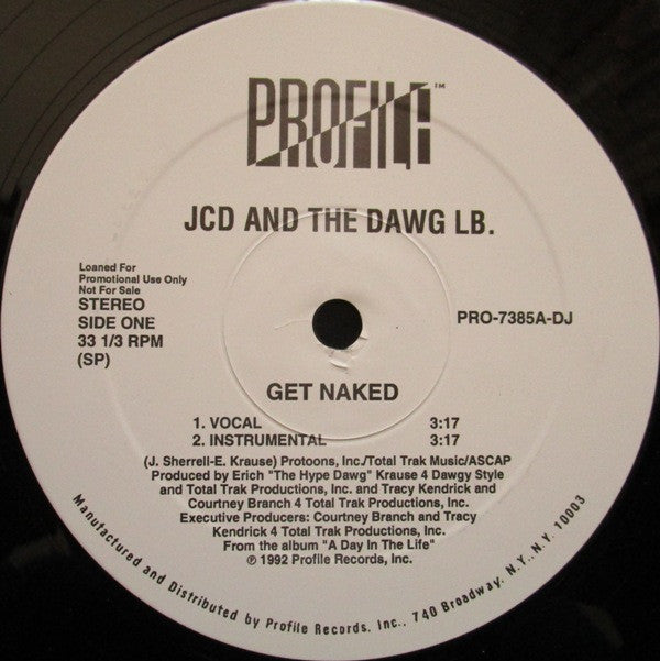 JCD And The Dawg LB. : Get Naked (12", Promo)