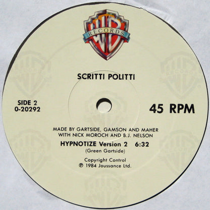 Scritti Politti : Hypnotize (12")