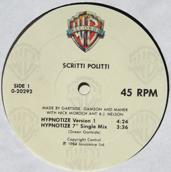 Scritti Politti : Hypnotize (12")