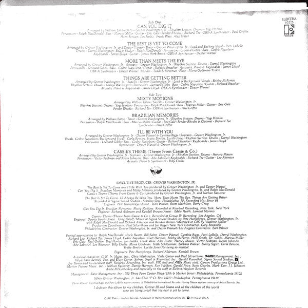 Grover Washington, Jr. : The Best Is Yet To Come (LP, Album, Club)