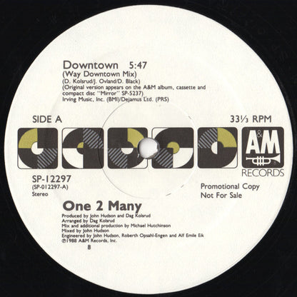 One 2 Many : Downtown (12", Promo)