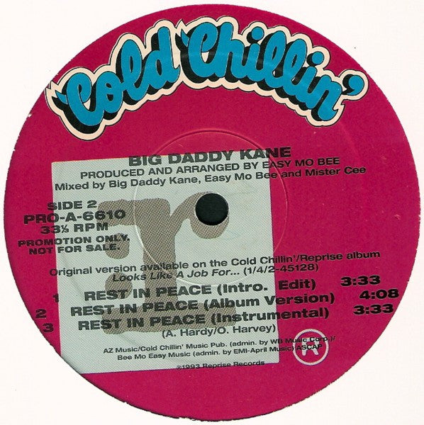Big Daddy Kane : Looks Like A Job For... (12", Promo)