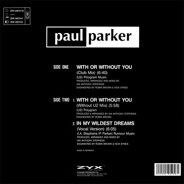 Paul Parker : With Or Without You (12")