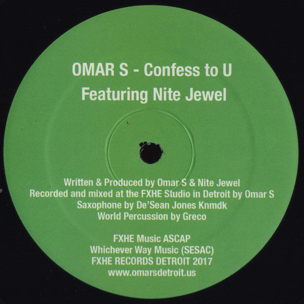 Omar S* Featuring Nite Jewel : Confess To U (12")