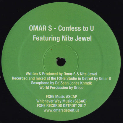 Omar S* Featuring Nite Jewel : Confess To U (12")