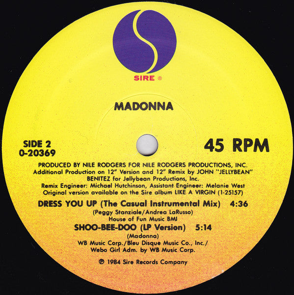 Madonna : Dress You Up (12", Maxi, No )