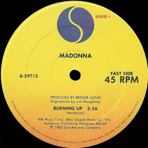 Madonna : Burning Up / Physical Attraction (12", Maxi, Spe)