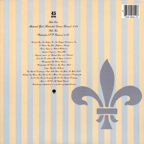 Madonna : Material Girl (12", Maxi)