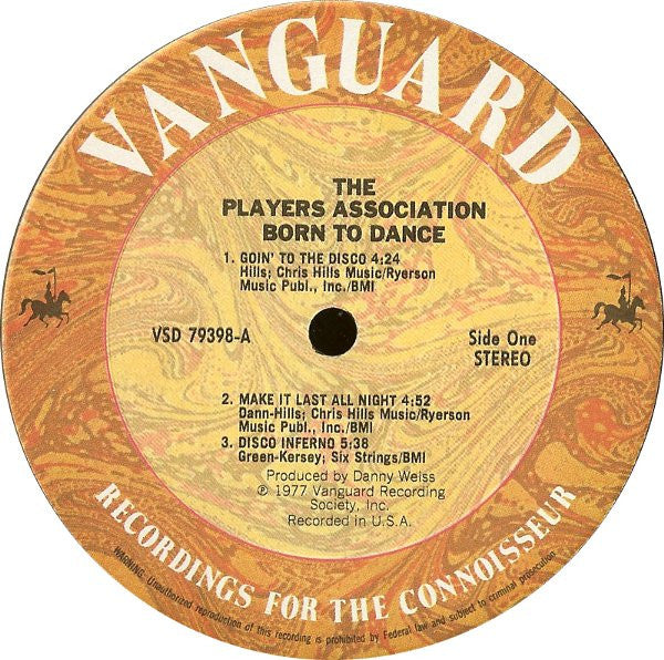 The Players Association : Born To Dance (LP, Album, Pit)