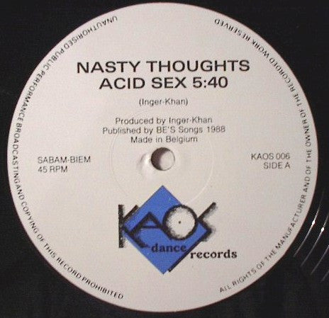 Nasty Thoughts : Acid Sex (12")