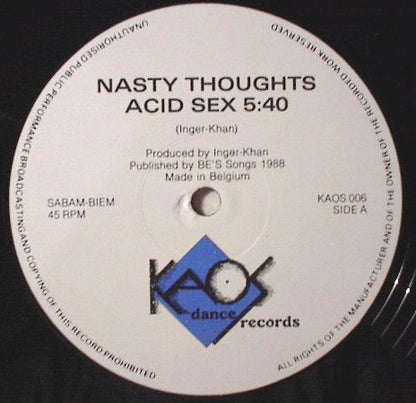 Nasty Thoughts : Acid Sex (12")