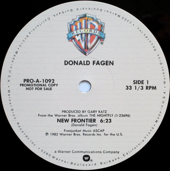 Donald Fagen : New Frontier / The Goodbye Look (12", Promo, All)