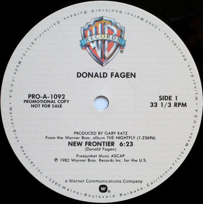 Donald Fagen : New Frontier / The Goodbye Look (12", Promo, All)