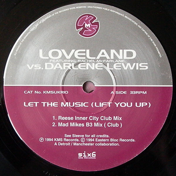 Loveland Featuring Rachel McFarlane Vs. Darlene Lewis : Let The Music (Lift You Up) (12", Single)
