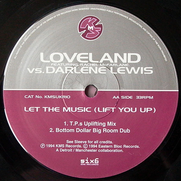 Loveland Featuring Rachel McFarlane Vs. Darlene Lewis : Let The Music (Lift You Up) (12", Single)
