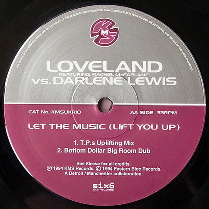 Loveland Featuring Rachel McFarlane Vs. Darlene Lewis : Let The Music (Lift You Up) (12", Single)