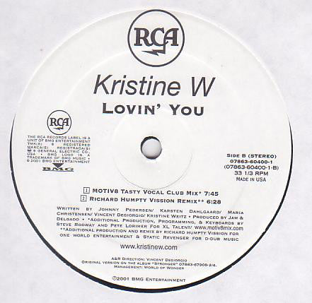 Kristine W : Lovin' You (2x12")