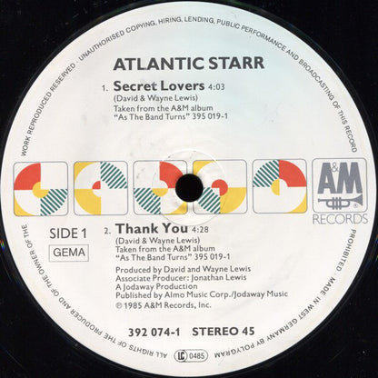 Atlantic Starr : Secret Lovers (12", Maxi)