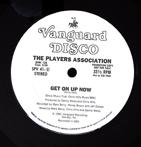 The Players Association : Get On Up Now / Let Your Body Go! (12", Promo)