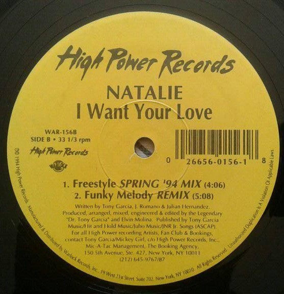 Natalie (6) : I Used To / I Want Your Love (12")