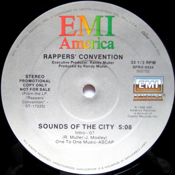 Rappers' Convention : Stupid Fresh (12", Promo)