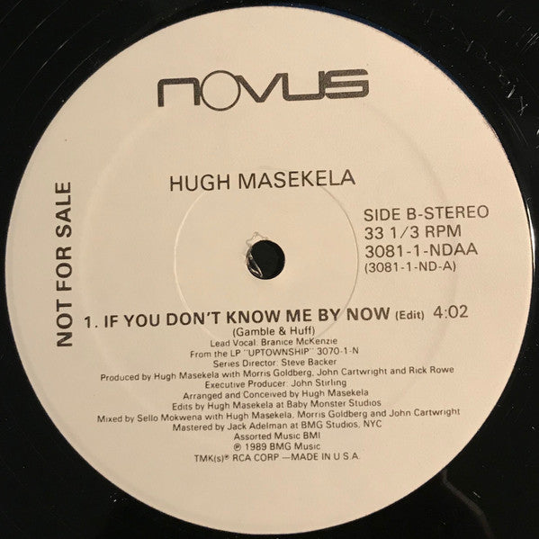 Hugh Masekela : If You Don't Know Me By Now (12", Single, Promo)