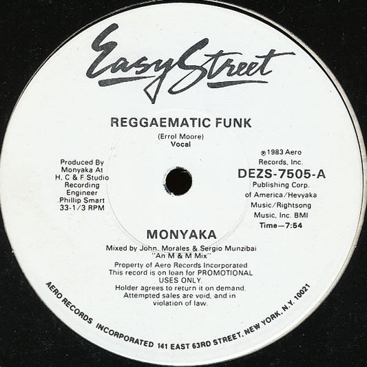Monyaka : Reggaematic Funk (12", Promo)