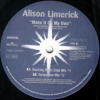 Alison Limerick : Make It On My Own (Vocals) (12", #1 )