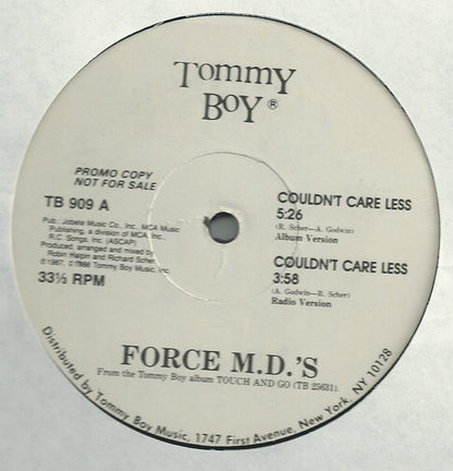 Force MD's : Couldn't Care Less (12", Single, Promo)