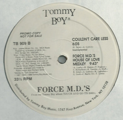 Force MD's : Couldn't Care Less (12", Single, Promo)