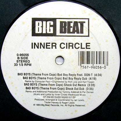 Inner Circle : Bad Boys (Theme From Cops) (12")