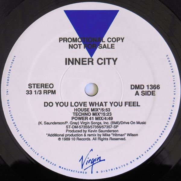 Inner City : Do You Love What You Feel (12", Promo)