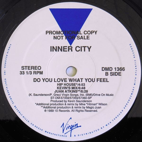Inner City : Do You Love What You Feel (12", Promo)