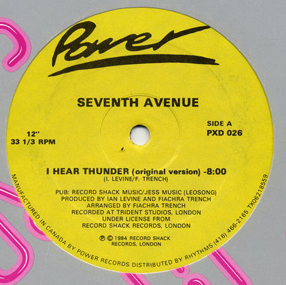 Seventh Avenue : I Hear Thunder (12")