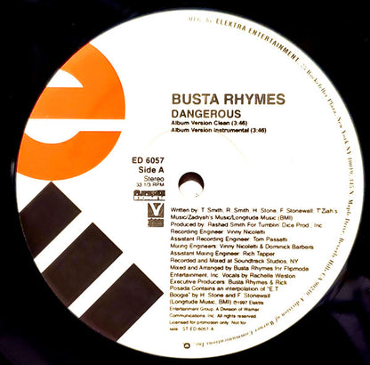 Busta Rhymes : Dangerous (12", Promo)