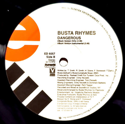 Busta Rhymes : Dangerous (12", Promo)