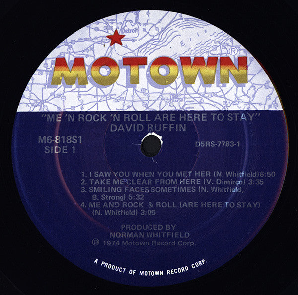 David Ruffin : Me'n Rock'n Roll Are Here To Stay (LP, Album)