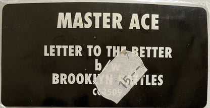 Master Ace* : Letter To The Better / Brooklyn Battles (12", Ltd)