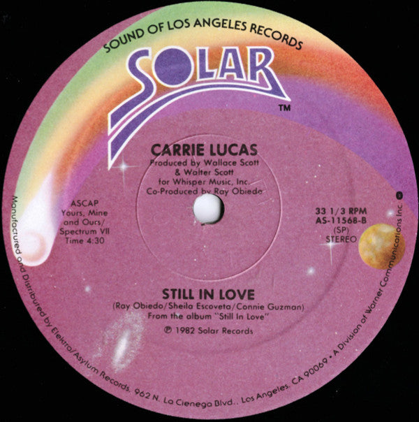 Carrie Lucas : Show Me Where You're Coming From (12", SP )