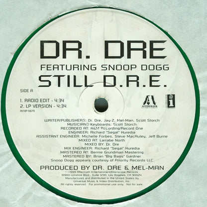 Dr. Dre Featuring Snoop Dogg : Still D.R.E. (12", Promo, Gre)