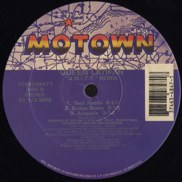 Queen Latifah : U.N.I.T.Y. (Remix) (12", Single)