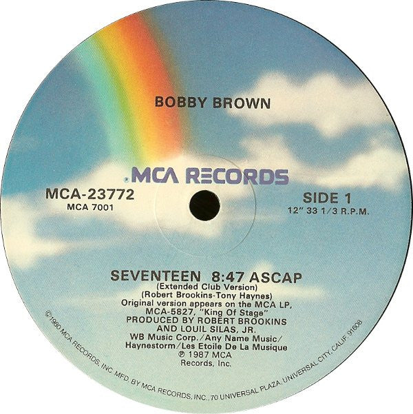 Bobby Brown : Seventeen (Extended Club Version) (12" Version) (12", Single)
