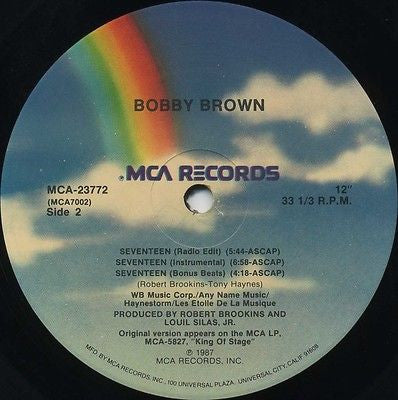 Bobby Brown : Seventeen (Extended Club Version) (12" Version) (12", Single)