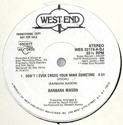 Barbara Mason : Don't I Ever Cross Your Mind (12", Promo)