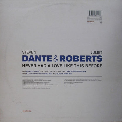 Steven Dante & Juliet Roberts : Never Had A Love Like This Before (12")