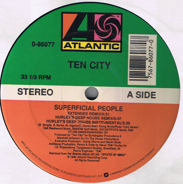 Ten City : Superficial People (12")
